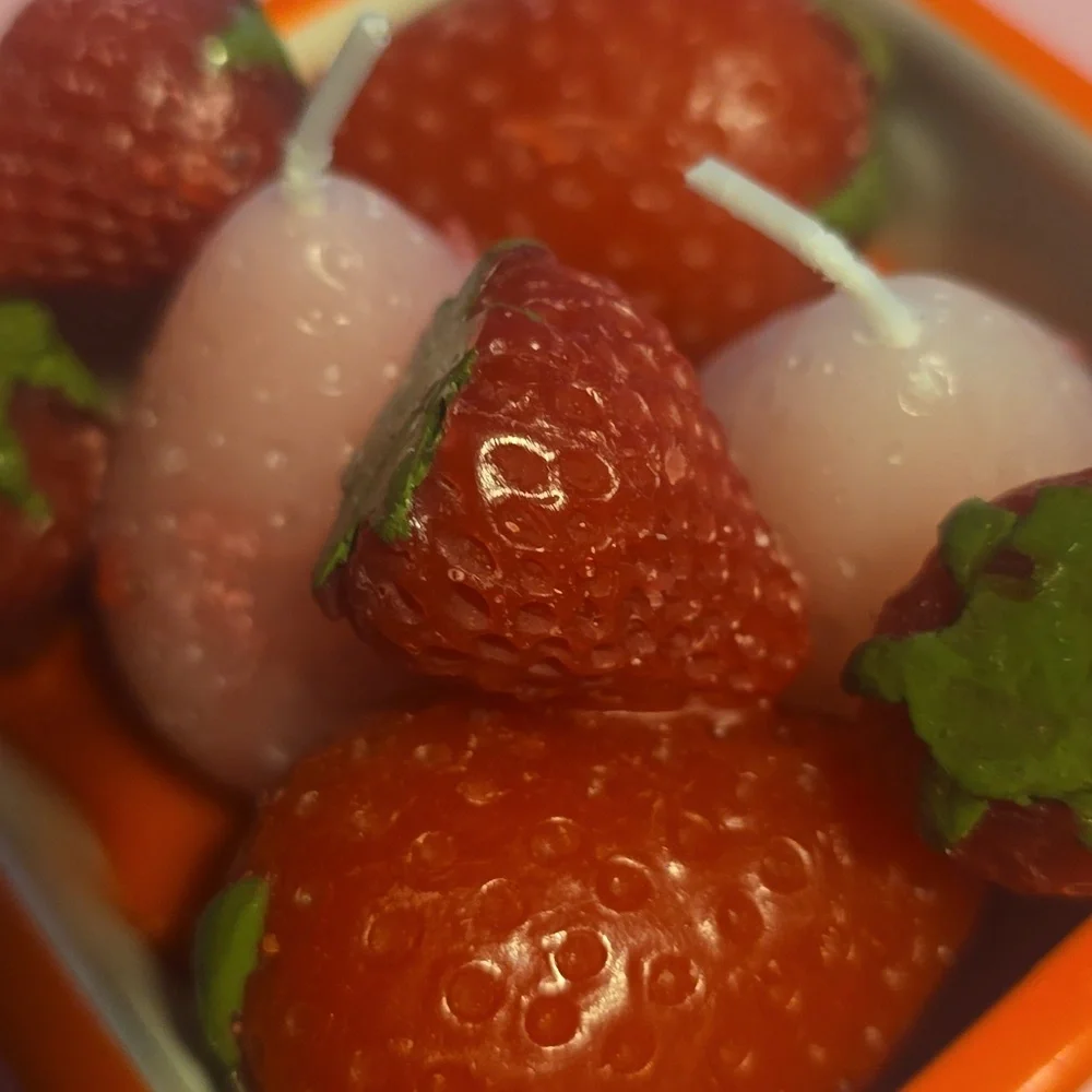 ❤️BUY 2 GET 1 FREE  Strawberry Basket Ceramic Candle, Color Red/Pink, $48.00 USD